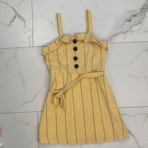 GB Girls Yellow Striped Casual Dress